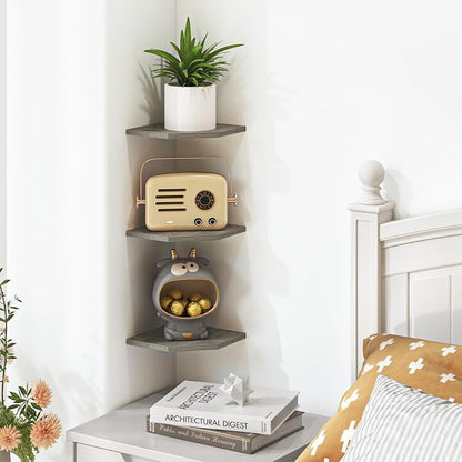 Fun Memories Corner Shelf Wall Mount, Floating Corner Shelves, Rustic Wood Wall - Image 6