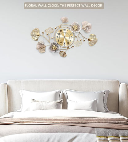 Clocks for Living Room, Large Wall Clock, 3D Silent Wall Clock, Retro Metal - Image 3