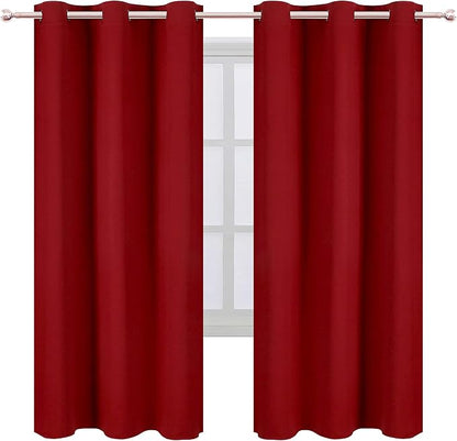 LEMOMO Red Thermal Blackout Curtains/42 x 72 Inch/Set of 2 Panels Room - Image 2