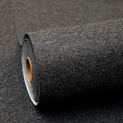 SHUFA Black Brown Cotton-Like Textured Grasscloth Wallpaper Matte Thick Real by Unknown