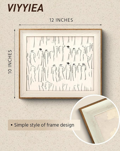 VIYYIEA Framed Wall Art for Living Room, Sketch Canvas Prints, Minimalist Home - Image 2
