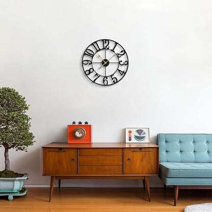 LEIKE Large Wall Clocks, Non Ticking, Battery Operated Small Vintage Round - Image 7