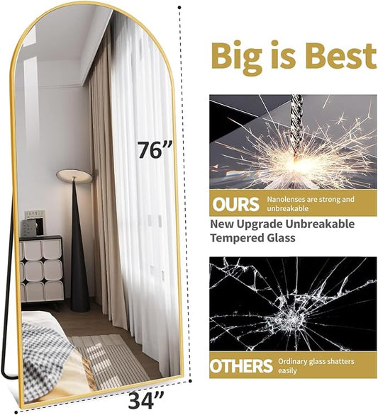 DMWOODFL Large Arched Full Length Mirror - Image 2