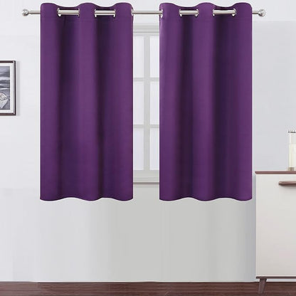 LEMOMO Purple Blackout Curtains 34 x 54 Inch Length/Set of 2 Curtain by Lemomo