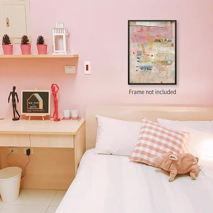 Medpol Abstract Modern Watercolor Painting Wall Art Trendy Vibrant Pastel - Image 4