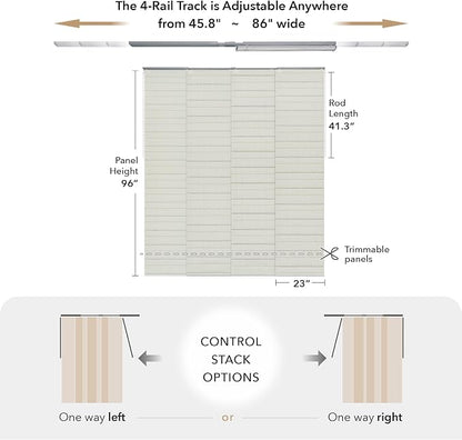 GoDear Design Adjustable Verticsl Sliding Panel Track Blinds - Image 5