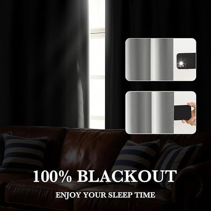 RYB HOME 100% Blackout Short Curtains - Image 5