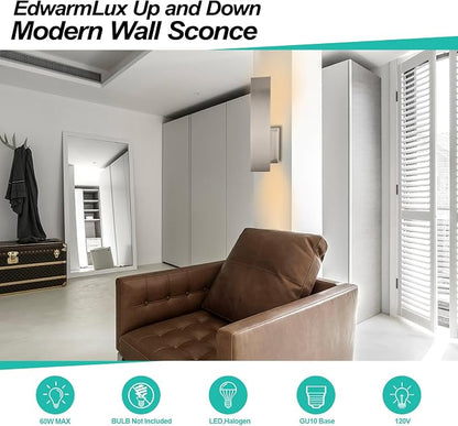 Edwarmlux Indoor Wall Sconces, Modern Wall Lights, Up and Down Wall Mount Light - Image 4