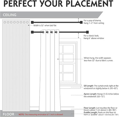 FMFUNCTEX 100% Beige Blackout Curtains - Image 9