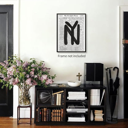 noxozoqm Black and White Newspaper Wall Art Vintage New York City Poster Trendy - Image 6