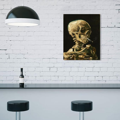1 KINGO Van Gogh Canvas Wall Art: Skull of a Skeleton - Image 4