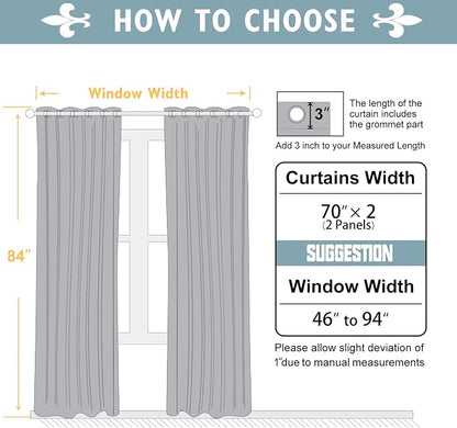 ChrisDowa Blackout Curtains 70 inches Wide - Image 5