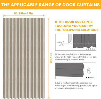 AJAZZ 100% Blackout Magnetic Door Curtain Accordion Doors Interior Accordion - Image 4