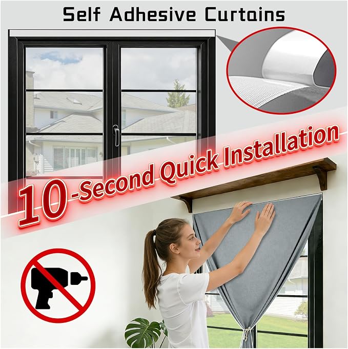Self-Adhesive Total 100% Blackout Window Treatment - Image 3