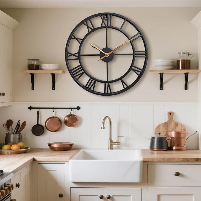18.5 Inch Modern Decorative Metal Wall Clock - Image 5