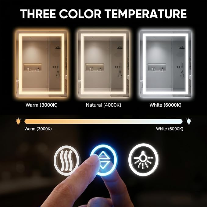 Antok 36"x 48" LED Bathroom Mirror - Image 5