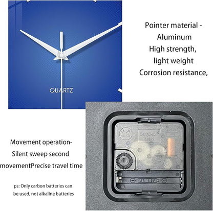 XFM Blue Wall Clock 14 Inch Modern Simple Wall Clocks Battery Operated - Image 7
