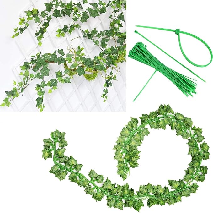 Fake Vines for Room DecorArtificial Plant Ivy Garland 1 Stand 100FT Long - Image 3