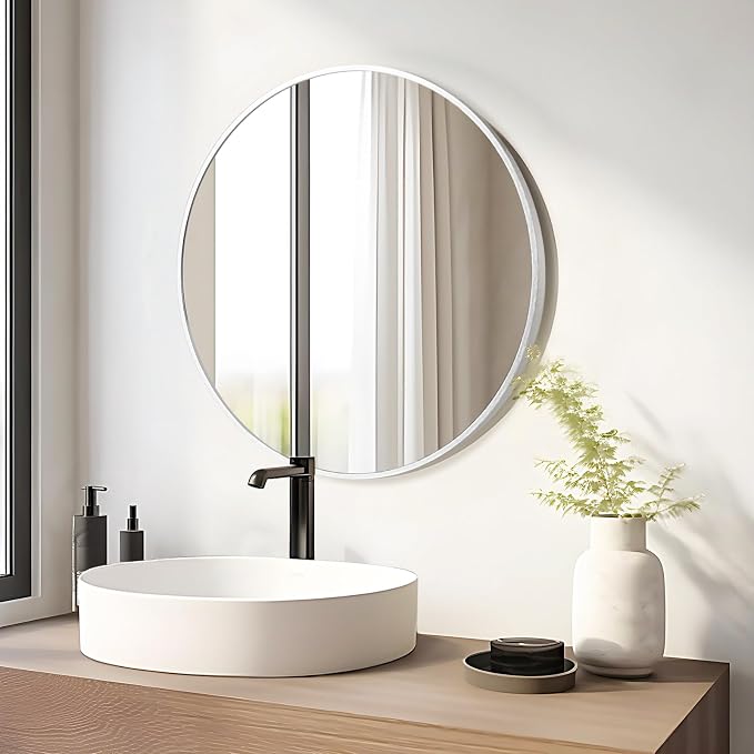 Fabuday Silver Round Mirror 30 Inch - Image 4