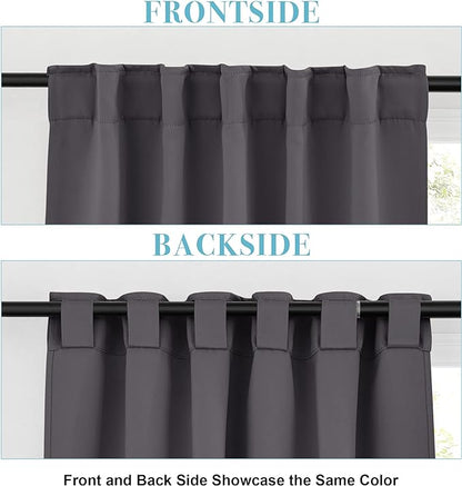 RYB HOME Blackout Curtains for Kitchen, Room Darkening Half Window Treatment - Image 3