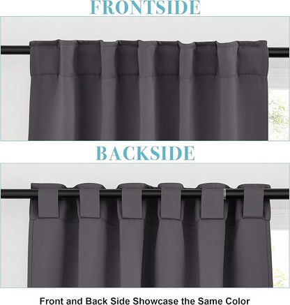 RYB HOME Blackout Curtains for Kitchen, Room Darkening Half Window Treatment - Image 3