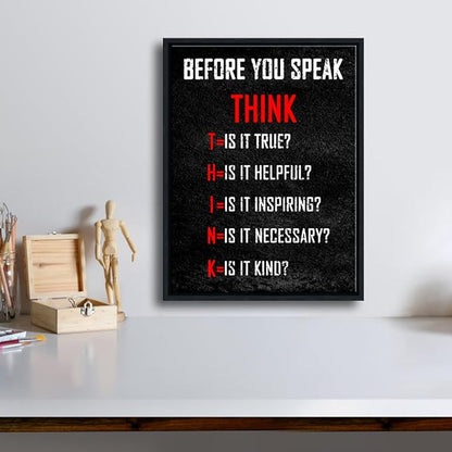 Pyradecor Black Framed Wall Art Inspirational Poster Canvas Prints Motivational - Image 4
