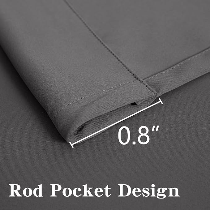 IGEMAEVE Blackout Curtains 84 Inch Length 2 Panels Set, Rod Pocket Energy - Image 3