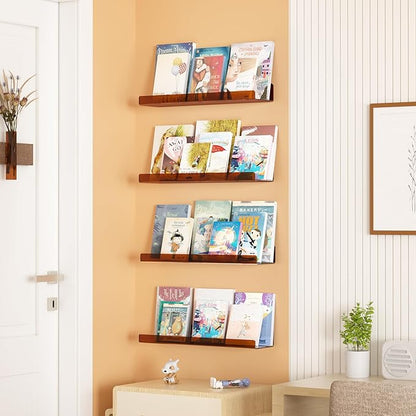 upsimples Acrylic Shelves for Wall Decor, Living Room, Floating Bookshelves for - Image 5