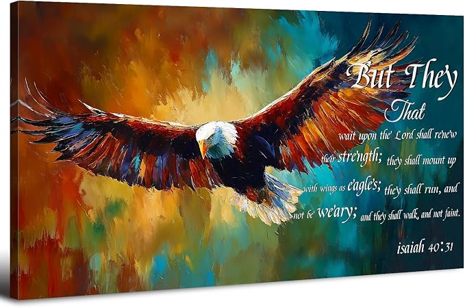 Christian Wall Art Eagle Decor Isaiah 40 31 Wall Art Bible Verse Wall Decor by HOME
