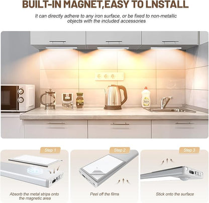 6 Pack Under Cabinet Lights Wireless, 68 LED Motion Sensor Light Indoor - Image 6