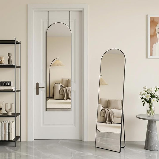 Antok 56" x15” Arched Full Length Floor Mirror, Free Standing/Wall Mount/Leaning - Image 2