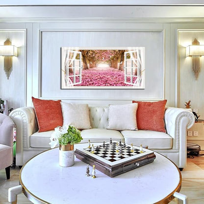 Cao Gen Decor Art-AH40150 Wall Art Trees and Pink Rose Paintings Printed - Image 6