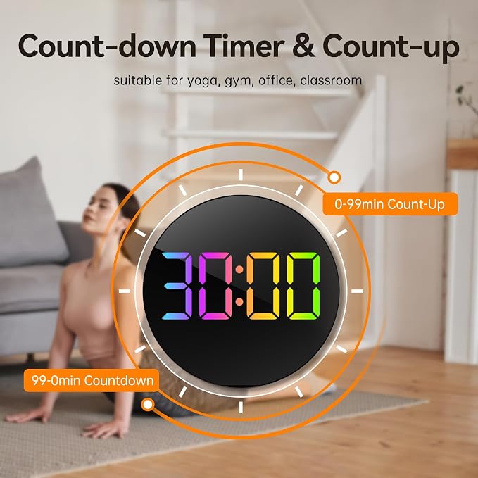 JALL 10" Large Digital Wall Clock - Image 6