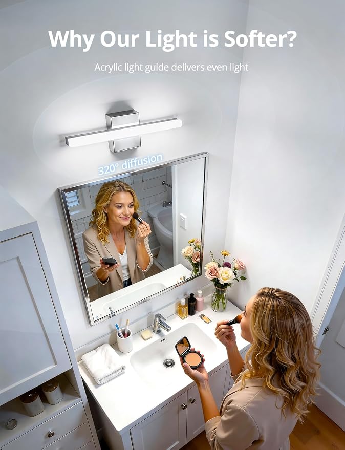 Combuh LED Bathroom Vanity Light Bar 16 Inch 9W IP44 Over Mirror Lighting - Image 2
