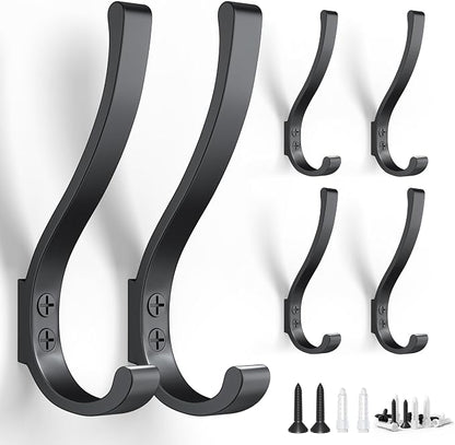 BREYDROK 6-Pack Heavy Duty Coat Hooks by BREYDROK