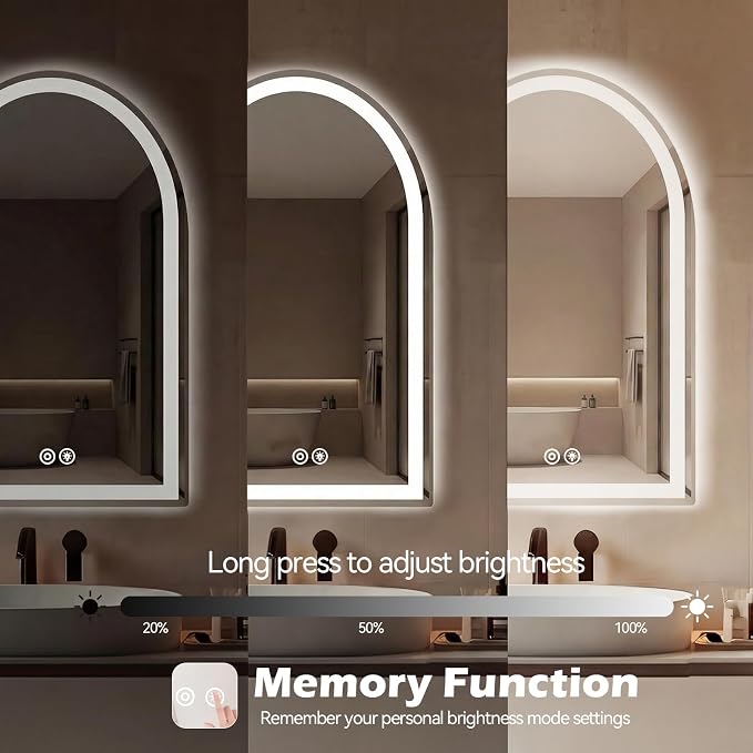 Sweetcrispy 20“×28” LED Bathroom Backlit Mirror - Image 5