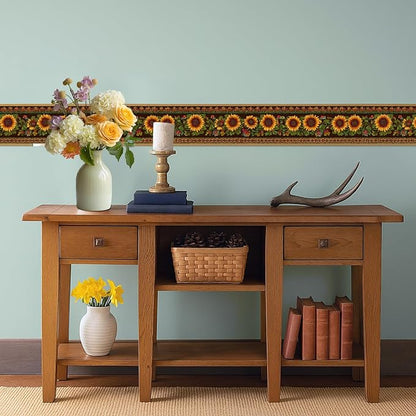 Sunflower Wallpaper Border 196x4 Inch Peel and Stick Wall Border Removable - Image 6