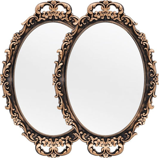 Tstarer Vintage Decorative Gold Framed Mirror, Wall Hanging Mirrors & Tabletop by Tstarer