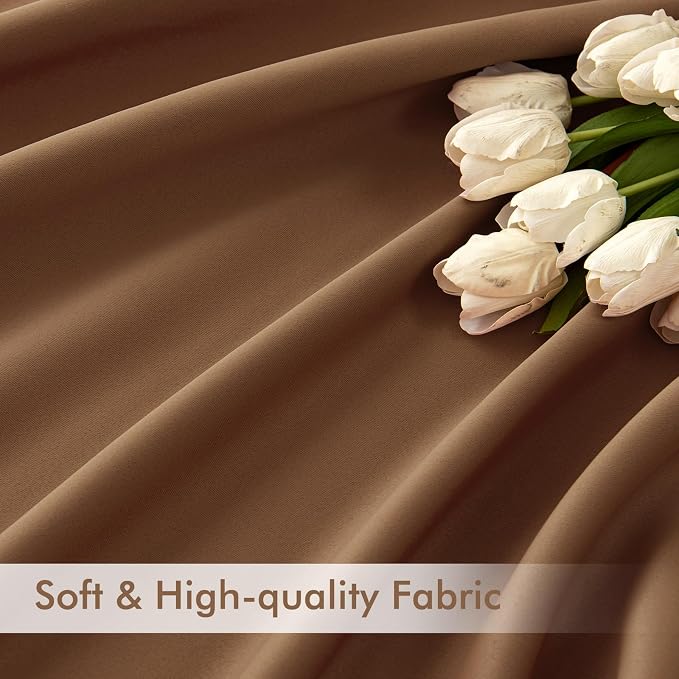 MIULEE Back Tab Blackout Curtains 96 Inch Long 2 Panels Set - Image 6