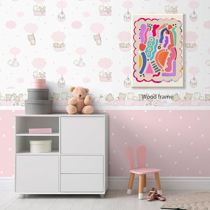 Funky Cute Kids Abstract Wall Art Trendy Bright Colorful Poster 12x16 inch - Image 6