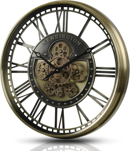 CLXEAST 21 Inch Large Moving Gears Wall Clock - Image 8