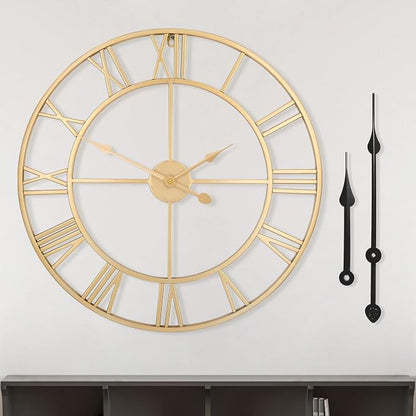 LEIKE Large Modern Wall Clocks, Silent Non Ticking, Battery Operated Roman by LEIKEWALLCLOCK