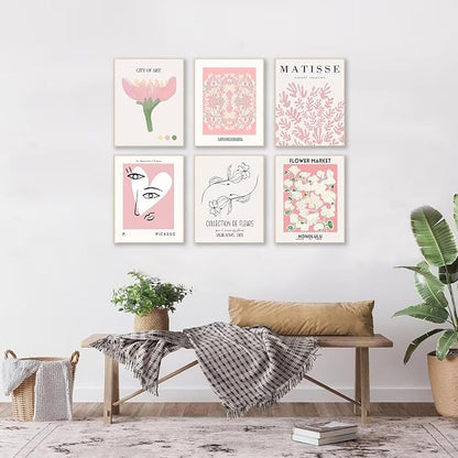 Pink Flower Market Poster, Minimalist Matisse Wall Art Prints, Abstract Floral - Image 4