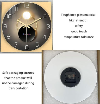 14 Inch Black and Gold Wall Clock - Image 7