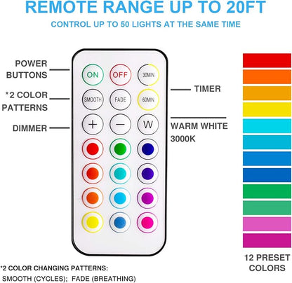 BLS LED Puck Lights with Remote Control, Wireless Under Cabinet & Closet - Image 5
