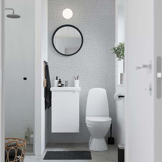 Grey Wallpaper Grasscloth Peel and Stick Wallpaper 17.7inchx393.7inch Textured - Image 7