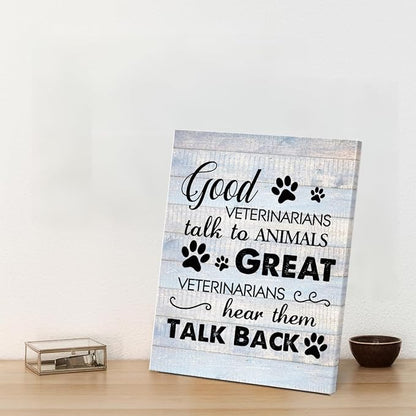 Funny Veterinarian Gifts Farmhouse Dog Canvas Wall Art Decor Veterinary Vet Gift - Image 6