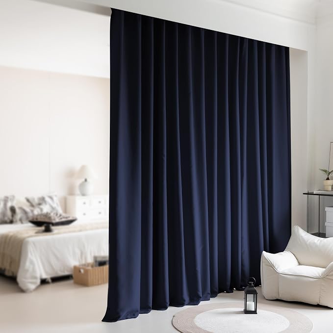 Extra Wide Room Divider Curtains, Theater Curtains Perfect by KNEOQIT