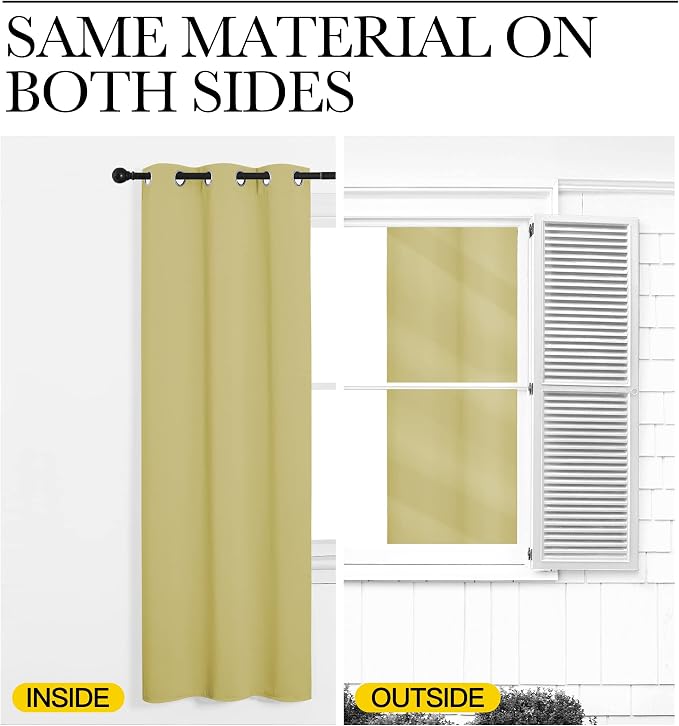 NICETOWN Window Curtain Panels, Thermal Insulated Solid Grommet Blackout - Image 6