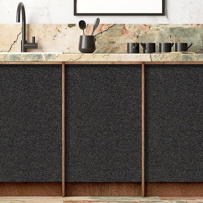 SHUFA Black Brown Cotton-Like Textured Grasscloth Wallpaper Matte Thick Real - Image 5